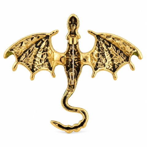 ZIELONY SMOK BROSZKA DRAGON FANTASY DO ŻAKIETU MARYNARKI PŁASZCZU