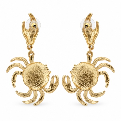 KOLCZYKI DUŻE KRAB KRABY CRAB MORZE SEA OCEAN WAKACJE ŚMIESZNE