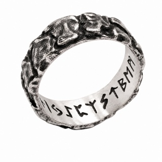 KUTY METAL FUTHARK OBRĄCZKA RUNY RUNES WIKINGOWIE NORDYCKA STAL