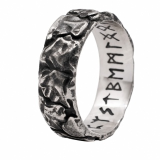 KUTY METAL FUTHARK OBRĄCZKA RUNY RUNES WIKINGOWIE NORDYCKA STAL