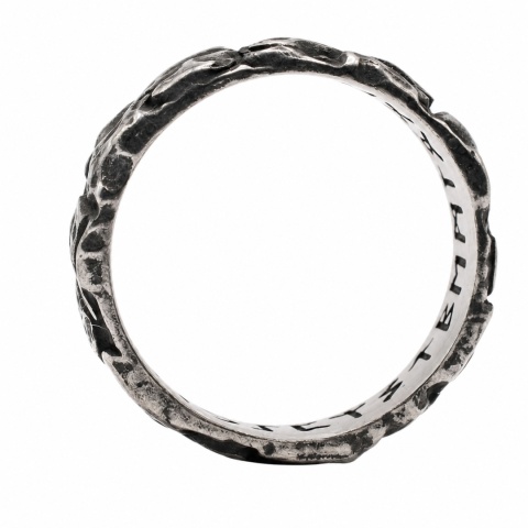 KUTY METAL FUTHARK OBRĄCZKA RUNY RUNES WIKINGOWIE NORDYCKA STAL