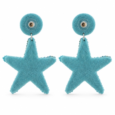 DŁUGIE DUŻE KOLCZYKI ROZGWIAZDY ROZGWIAZDA STARFISH KORALIKI PEREŁKI LATO