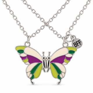 NASZYJNIKI BFF MOTYL MAGNETYCZNE ZESTAW 2 SZTUK SKRZYDŁA SYMBOL PRZYJAŹNI