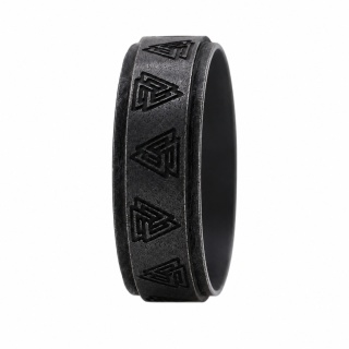 VALKNUT OBRĄCZKA MĘSKA STAL SZLACHETNA WIKINGOWIE NORDYCKA TALIZMAN