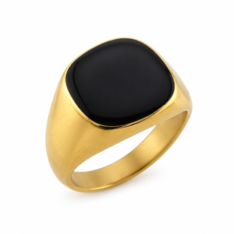 SYGNET CZARNE OCZKO KLASYCZNY GŁADKI OZDOBNY ELEGANCKI UNISEX R22