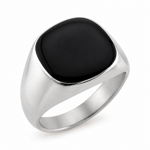 SYGNET CZARNE OCZKO KLASYCZNY GŁADKI OZDOBNY ELEGANCKI UNISEX R22